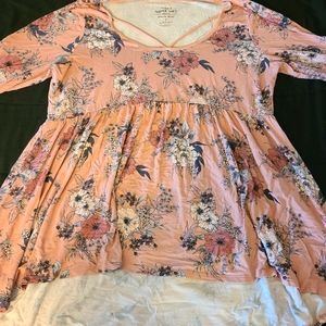 Floral torrid tunic